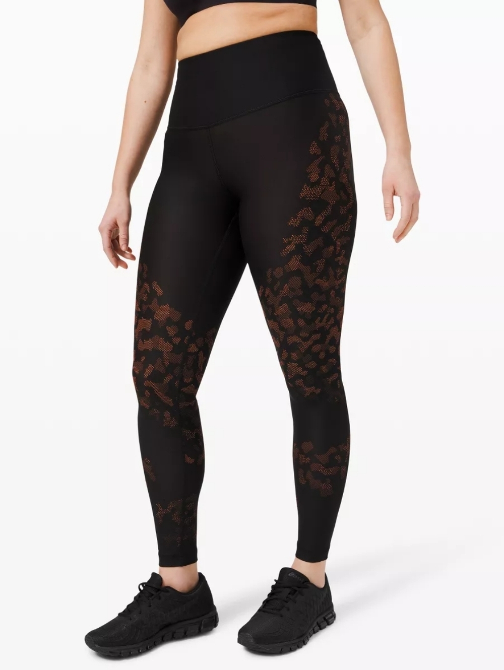 Lululemon Mapped Out High Rise Tight 28" Camo Brick Black Leggings Women's 6